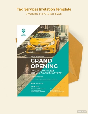 Taxi Services Invitation Template