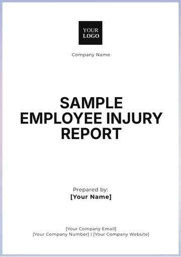 Free Sample Employee Injury Report Template to Edit Online