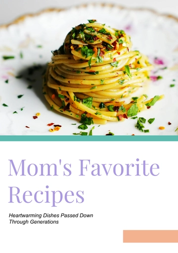 Free Colorful Personalized Cookbook Template to Edit Online