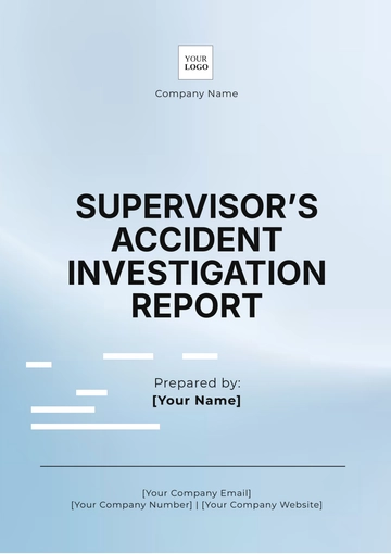 Free Supervisor???s Accident Investigation Report Template to Edit Online