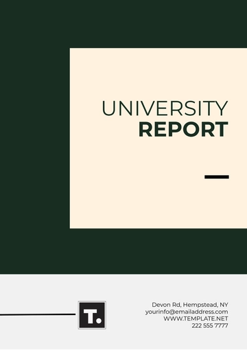 Free University Report Template to Edit Online
