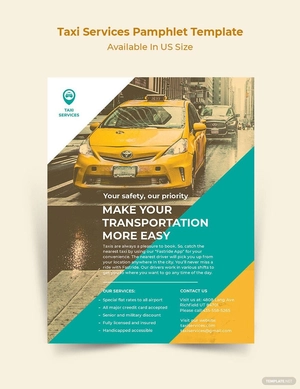 Taxi Services Pamphlet Template