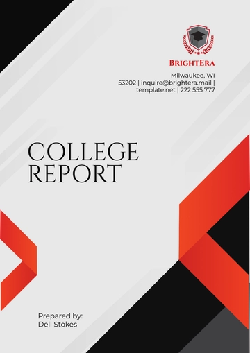 Free College Report Template to Edit Online