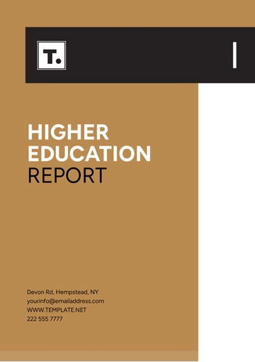 Free Higher Education Report Template to Edit Online
