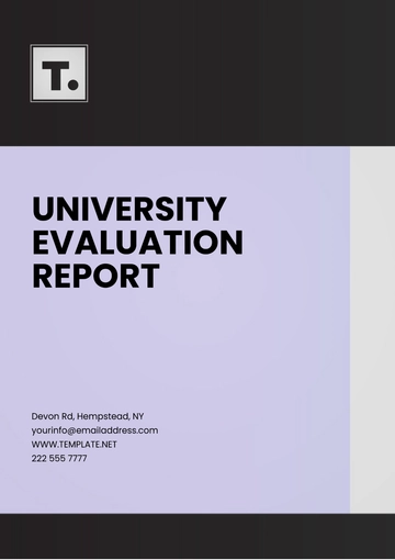 Free University Evaluation Report Template to Edit Online