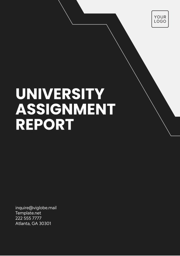 Free University Assignment Report Template to Edit Online