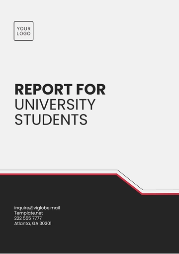 Free Printable Report Template for University Students to Edit Online