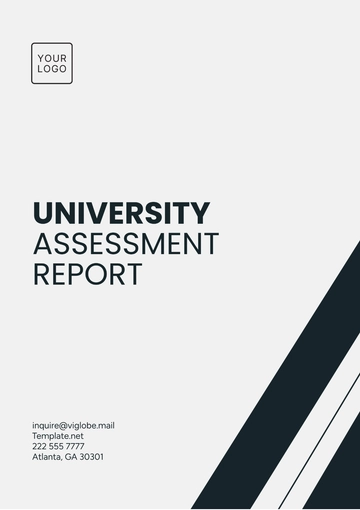 Free University Assessment Report Template to Edit Online