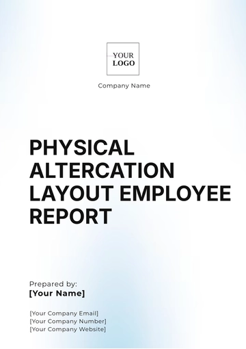 Free Physical Altercation Layout Employee Report Template to Edit Online