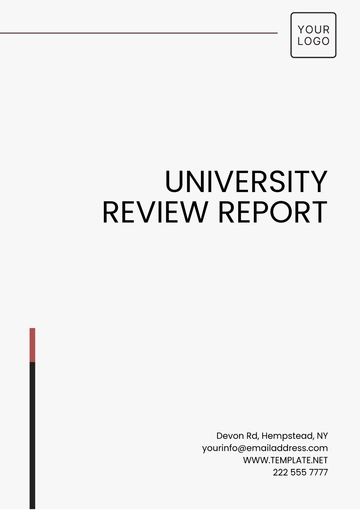 Free University Review Report Template to Edit Online