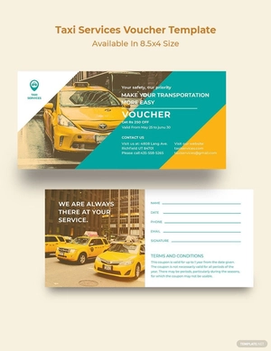 Taxi Services Voucher Template