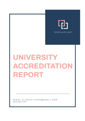 Free University Accreditation Report Template to Edit Online