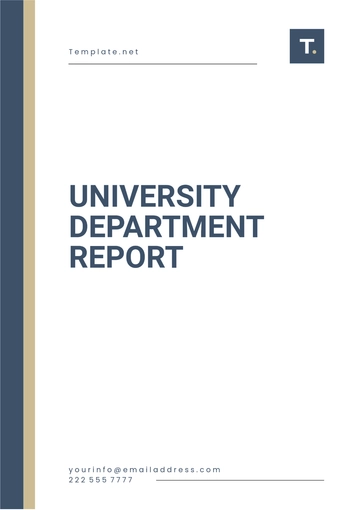 Free University Department Report Template to Edit Online