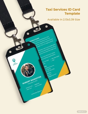 Taxi Services ID Card Template