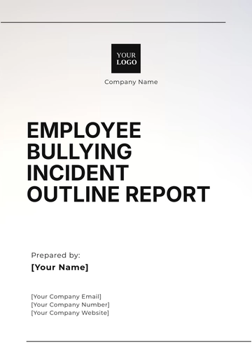 Free Employee Bullying Incident Outline Report Template to Edit Online
