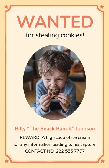 Free Wanted Poster for Kids Template to Edit Online