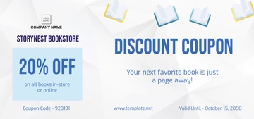 Free Bookstore Coupon Template to Edit Online