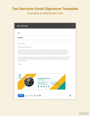 Taxi Services Email Signature Template