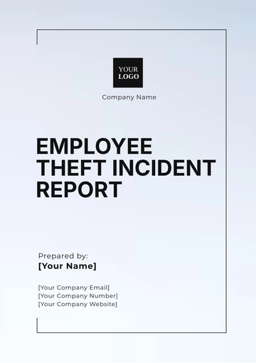 Free Employee Theft Incident Report Template to Edit Online