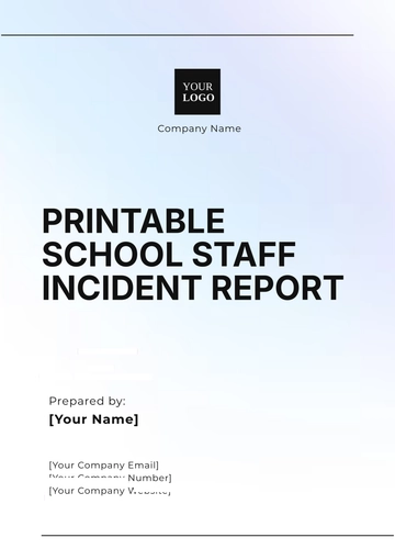 Free Printable School Staff Incident Report Template to Edit Online