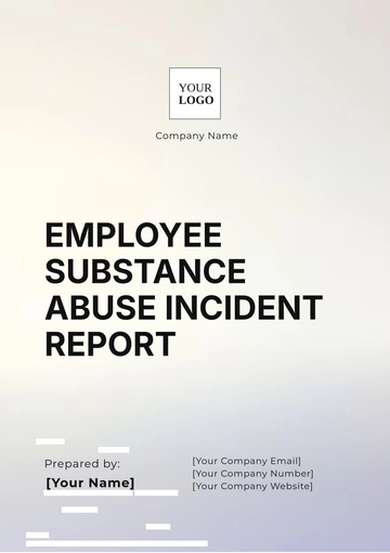 Free Employee Substance Abuse Incident Report Template to Edit Online