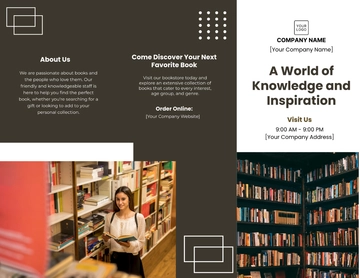 Free Bookstore Brochure Template to Edit Online