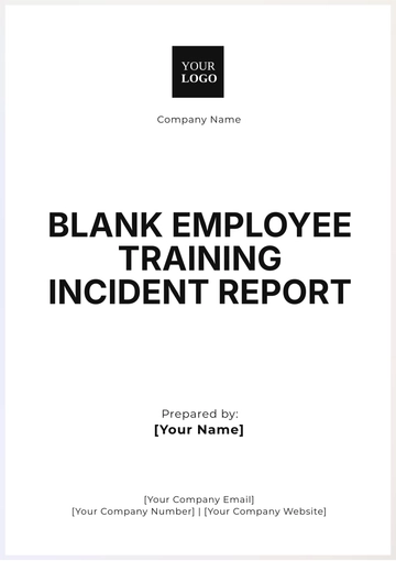 Free Blank Employee Training Incident Report Template to Edit Online