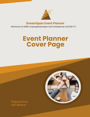 Free Event Planner Cover Page Template to Edit Online