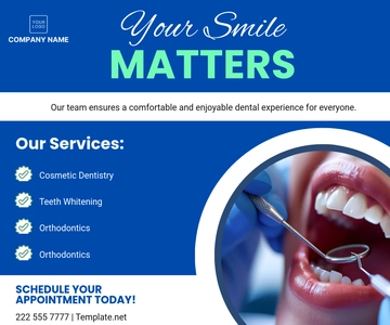 Free Dental Clinic Banner Template to Edit Online