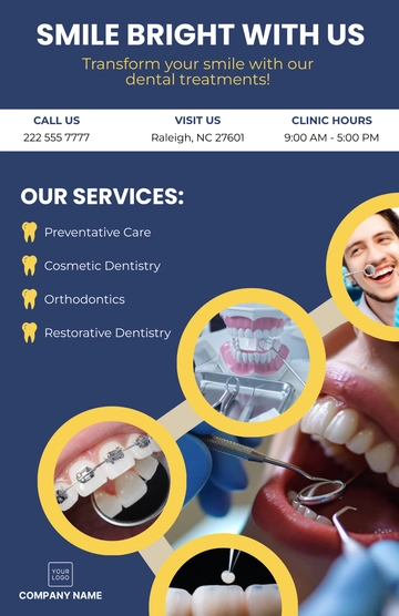 Free Dental Clinic Poster Template to Edit Online
