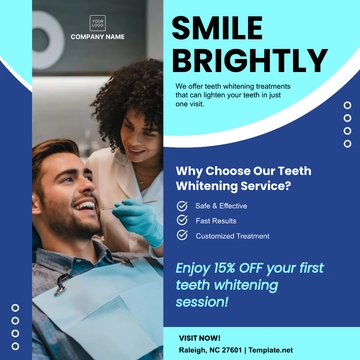 Free Dental Clinic Social Media Post Template to Edit Online