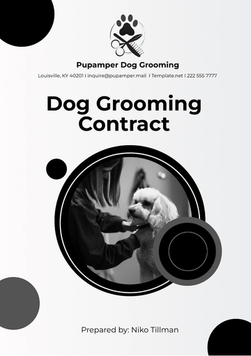 Free Dog Grooming Contract Template to Edit Online