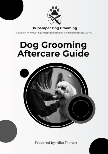 Free Dog Grooming Aftercare Guide Template to Edit Online