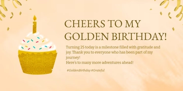 Free Golden Birthday X Post Template to Edit Online Free Golden Birthday X Post Template to Edit Online