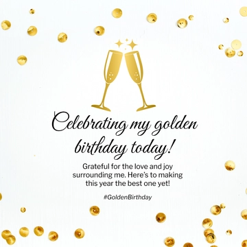 Free White and Golden Birthday Instagram Post Template to Edit Online Free White and Golden Birthday Instagram Post Template to Edit Online