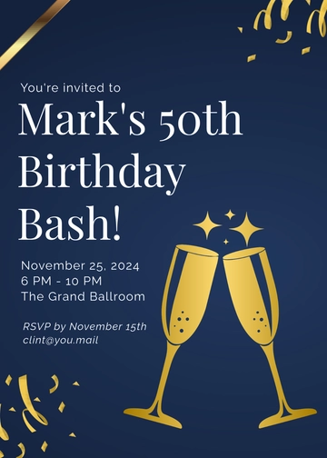 Free Birthday Invitation Template to Edit Online