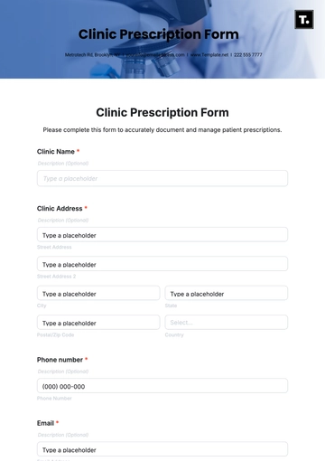 Free Clinic Prescription Form Template to Edit Online Free Clinic Prescription Form Template to Edit Online