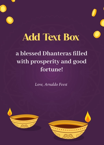Free Dhanteras Template to Edit Online