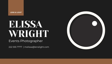 Free Photographer Business Card Template to Edit Online