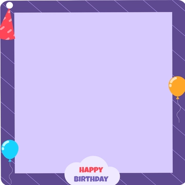 Free Happy Birthday Photo Frame Template to Edit Online