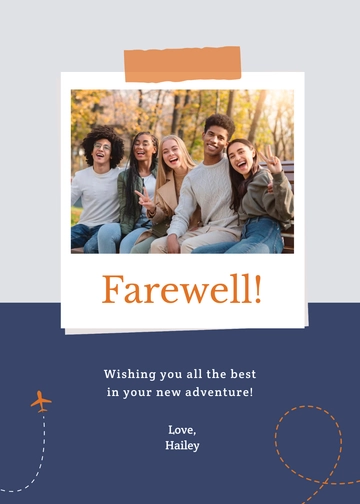Free Farewell Card Template to Edit Online
