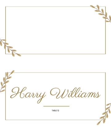 Free Place Card Template to Edit Online