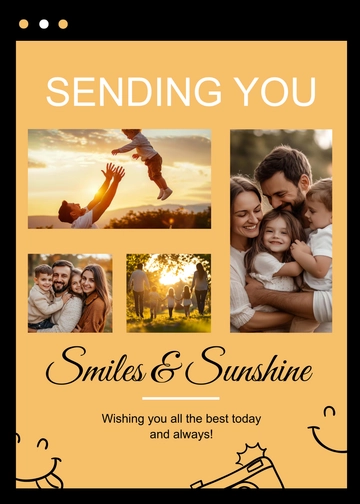Free Colorful Photo Card Template to Edit Online