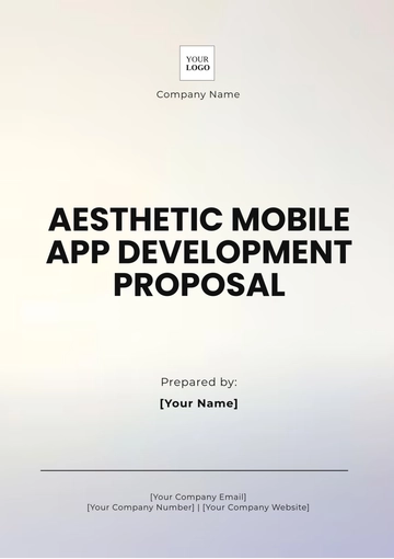 Free Aesthetic Mobile App Development Proposal Template to Edit Online
