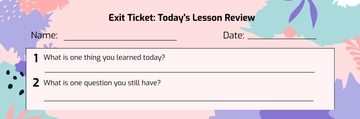 Free Exit Ticket Template to Edit Online Free Exit Ticket Template to Edit Online