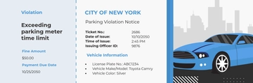 Free Parking Ticket Template to Edit Online