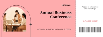 Free Corporate Event Ticket Template to Edit Online