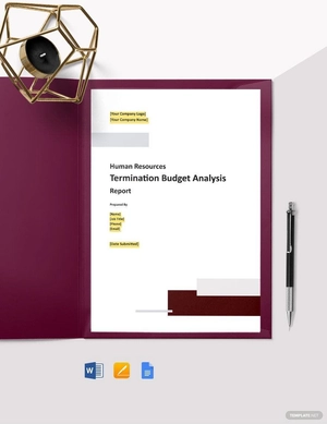 Termination Budget Analysis Report Template