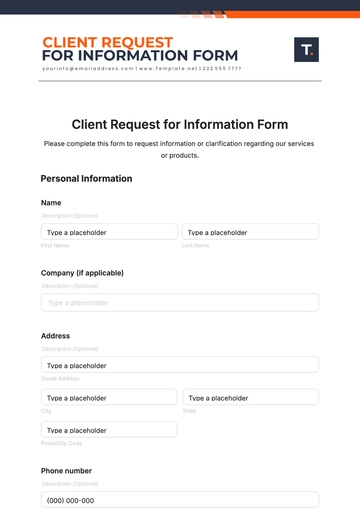 Free Client Request for Information Form Template to Edit Online