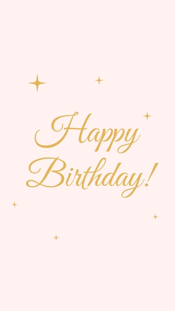 Free Aesthetic Golden Birthday Wallpaper Template to Edit Online